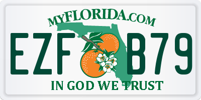 FL license plate EZFB79