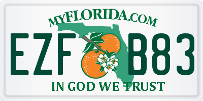 FL license plate EZFB83
