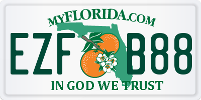 FL license plate EZFB88