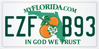 FL license plate EZFB93