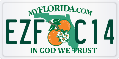 FL license plate EZFC14