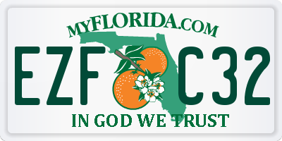 FL license plate EZFC32