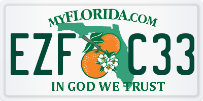 FL license plate EZFC33