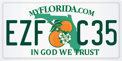 FL license plate EZFC35