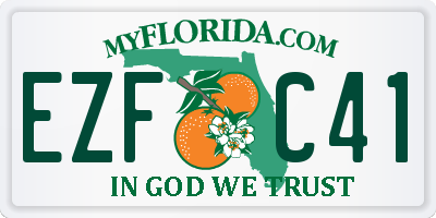 FL license plate EZFC41