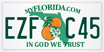 FL license plate EZFC45