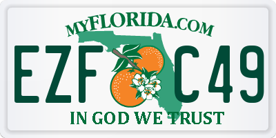 FL license plate EZFC49