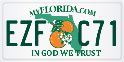 FL license plate EZFC71