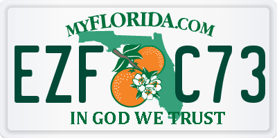 FL license plate EZFC73