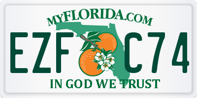 FL license plate EZFC74