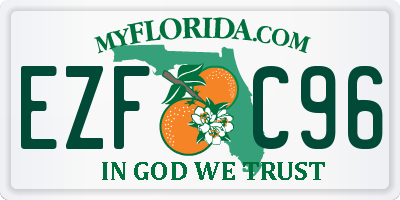 FL license plate EZFC96