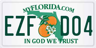 FL license plate EZFD04