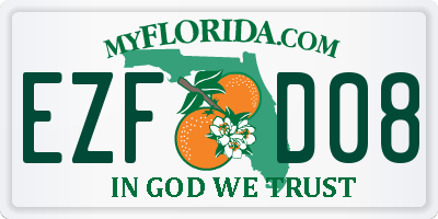 FL license plate EZFD08