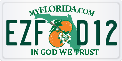 FL license plate EZFD12