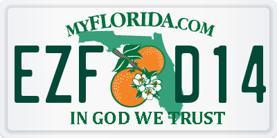 FL license plate EZFD14