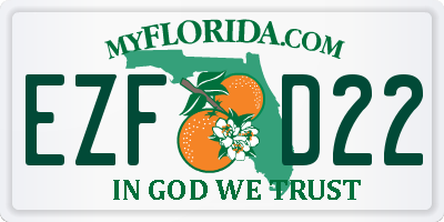 FL license plate EZFD22
