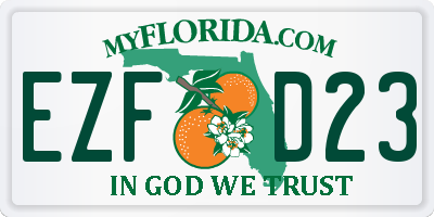FL license plate EZFD23