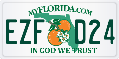 FL license plate EZFD24