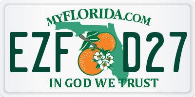 FL license plate EZFD27