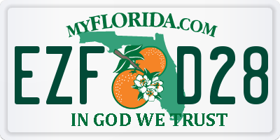 FL license plate EZFD28
