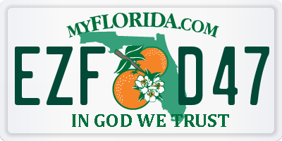 FL license plate EZFD47