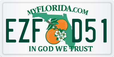 FL license plate EZFD51