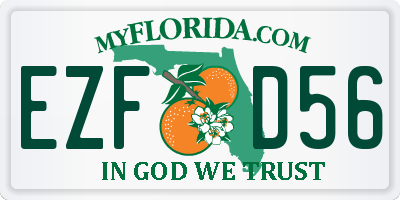 FL license plate EZFD56