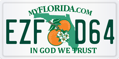 FL license plate EZFD64