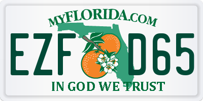 FL license plate EZFD65