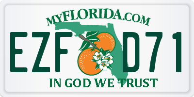 FL license plate EZFD71
