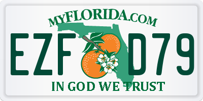 FL license plate EZFD79