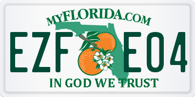 FL license plate EZFE04