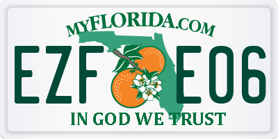 FL license plate EZFE06