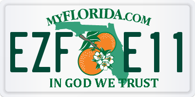 FL license plate EZFE11