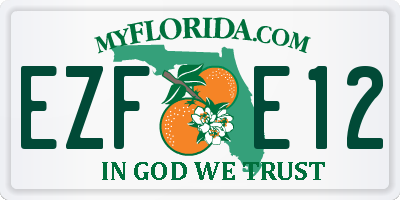 FL license plate EZFE12