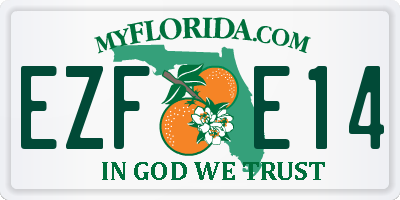 FL license plate EZFE14