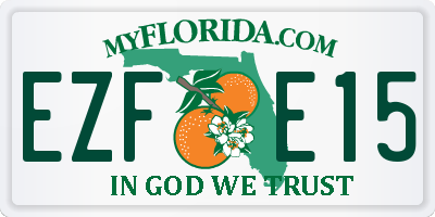 FL license plate EZFE15