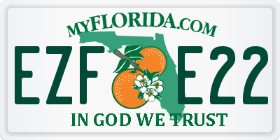 FL license plate EZFE22