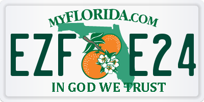 FL license plate EZFE24