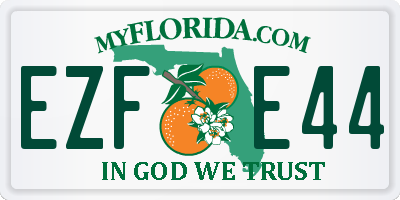 FL license plate EZFE44