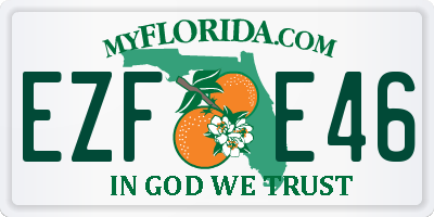 FL license plate EZFE46