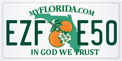 FL license plate EZFE50