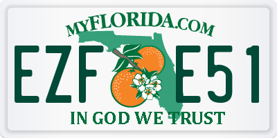 FL license plate EZFE51