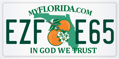 FL license plate EZFE65