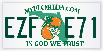 FL license plate EZFE71