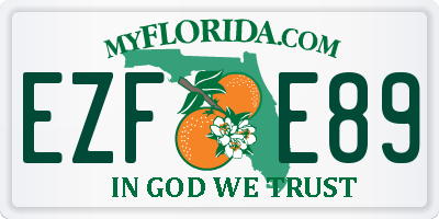 FL license plate EZFE89