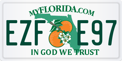 FL license plate EZFE97