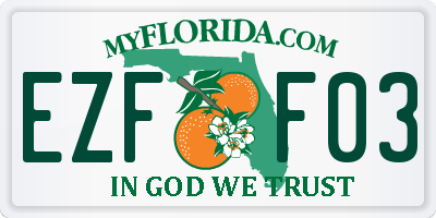 FL license plate EZFF03