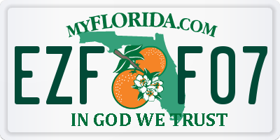 FL license plate EZFF07