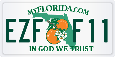 FL license plate EZFF11